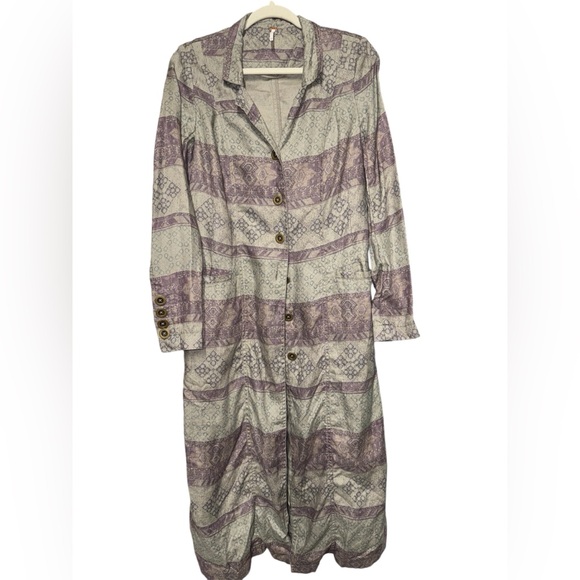 Free people Rare style! Linen Duster/Jacket - Picture 4 of 10